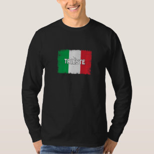 Stadt Triest Italien mit italienischer Flagge T-Shirt