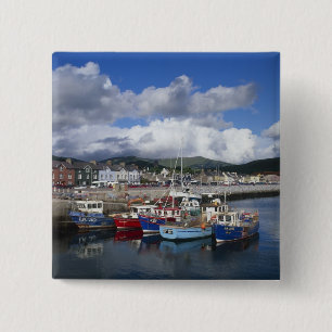 Stadt und Hafen, Dingle, Landkreis Kerry, Button