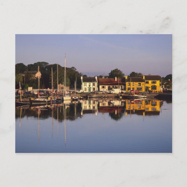 Stadt und Hafen, Kinvarra, Landkreis Galway, Postkarte (Vorderseite)