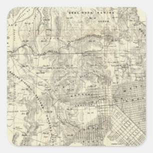 Stadt und Landkreis San Francisco Quadratischer Aufkleber