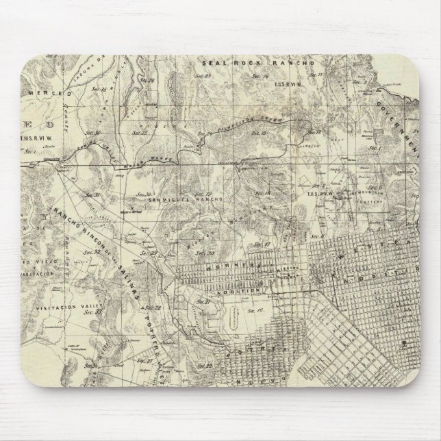 Stadt und Landkreis von San Francisco Mousepad (Vorne)