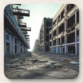 Stadt verlassen | Postapokalyptische Dystopie Getränkeuntersetzer