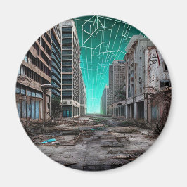 Stadt verlassen | Postapokalyptische Dystopie Magnet