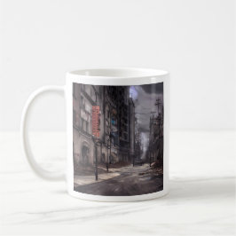 Stadt verlassen | Postapokalyptische dystopische W Kaffeetasse