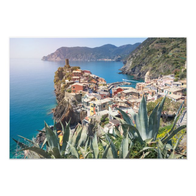 Stadt Vernazza im Cinque Terre Fotodruck (Vorne)