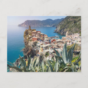 Stadt Vernazza im Cinque Terre Postkarte