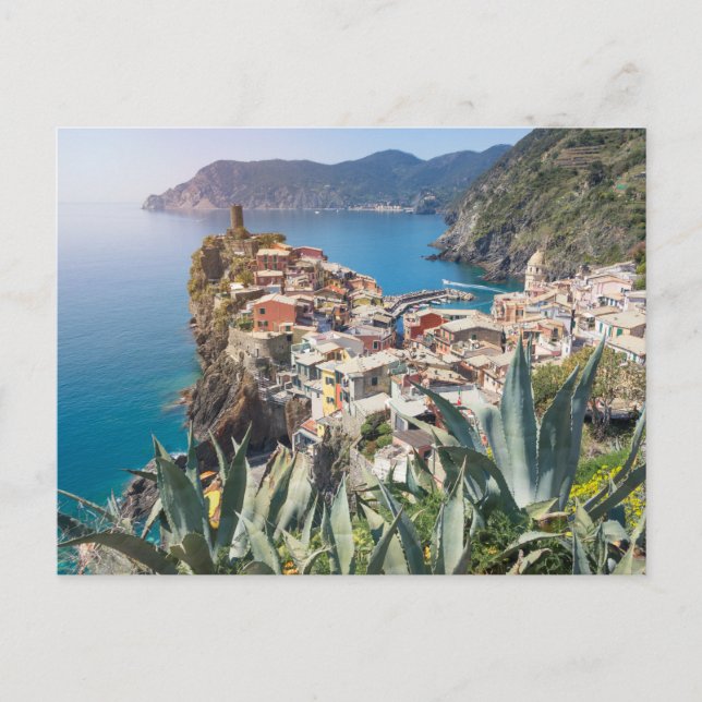Stadt Vernazza im Cinque Terre Postkarte (Vorderseite)