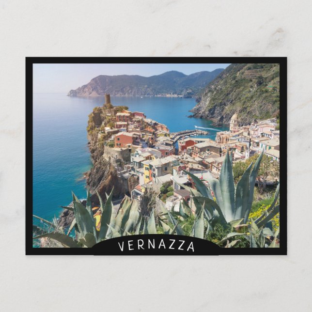Stadt Vernazza im Cinque Terre Postkarte (Vorderseite)