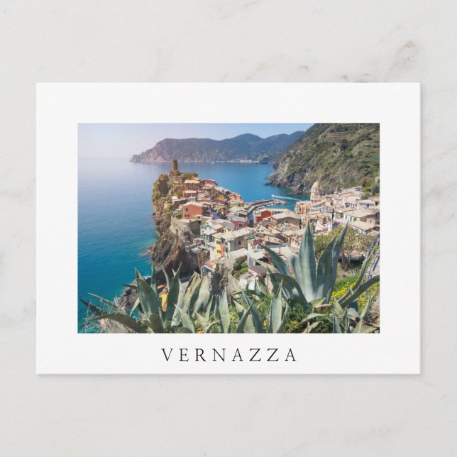 Stadt Vernazza im Cinque Terre Postkarte (Vorderseite)