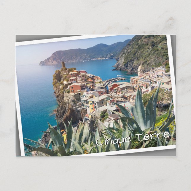 Stadt Vernazza im Cinque Terre Postkarte (Vorderseite)