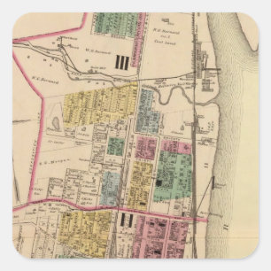 Stadt von Bellaire, Ohio Quadratischer Aufkleber