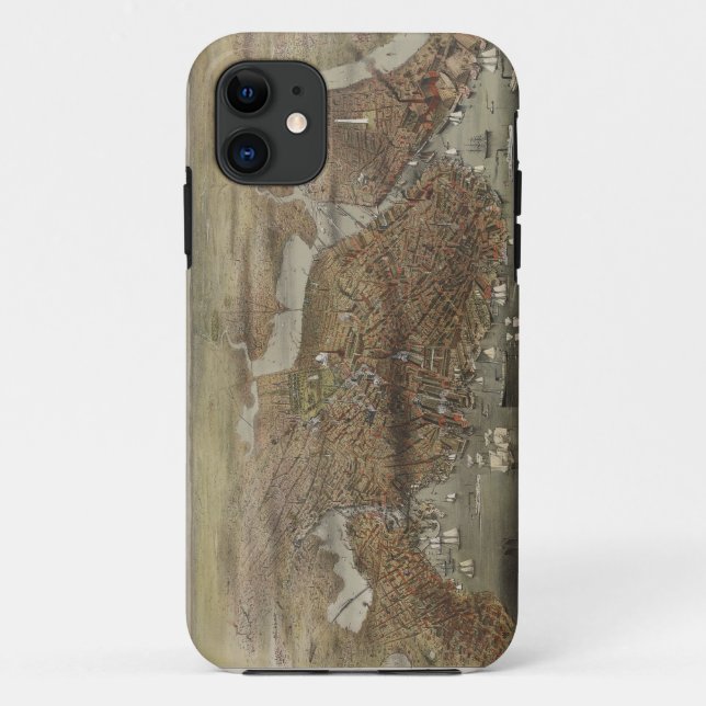 Stadt von Boston Massachusetts 1873 Case-Mate iPhone Hülle (Rückseite)