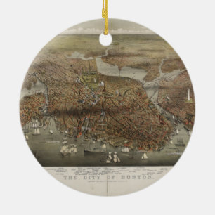 Stadt von Boston Massachusetts 1873 Keramik Ornament