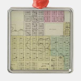 Stadt von Burlington, Coffee County, Kansas Silbernes Ornament