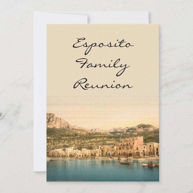 Stadt von Capri, Insel von Capri, Kampanien, Einladung (Vorderseite)