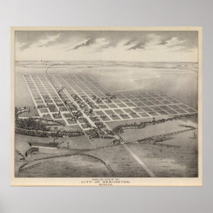 Stadt von Herington, Kansas Poster