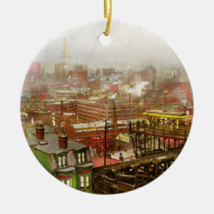 Stadt - Von hier aus kann ich mein Haus sehen 1915 Keramik Ornament