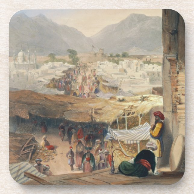 Stadt von Kandahar, von seinem Hauptbasar und von Untersetzer (Vorderseite)