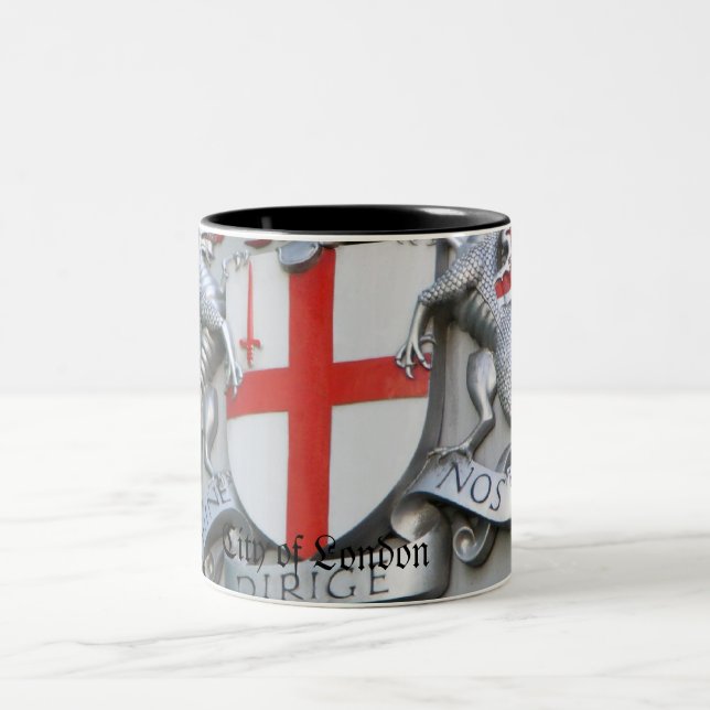 Stadt von London-Tasse Zweifarbige Tasse (Mittel)