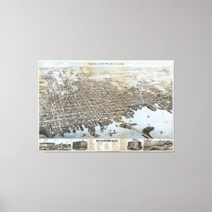 Stadt von New-Bedford Massachusetts (1876) Leinwanddruck