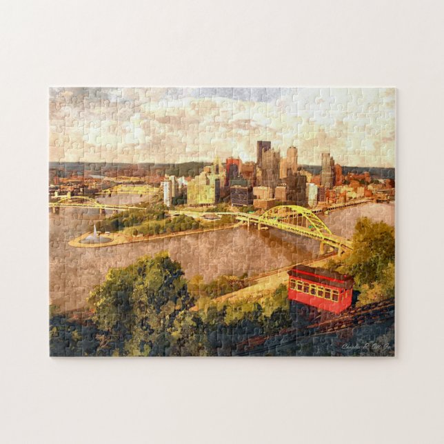 Stadt von Pittsburgh-Puzzlespiel Puzzle (Horizontal)
