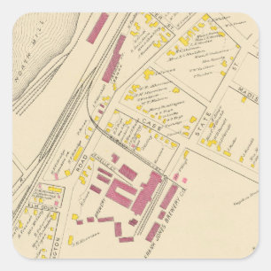 Stadt von Portsmouth 4 Quadratischer Aufkleber