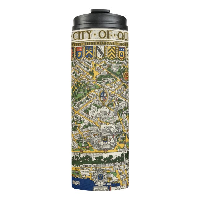 Stadt von Quebec-Karte Thermosbecher (Vorderseite)
