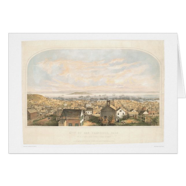 Stadt von San Francisco, CA 1852 (1065A) (Vorderseite (Horizontal))