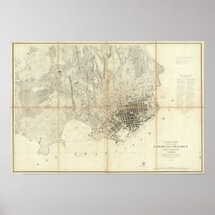 Stadt von San Francisco und von seiner Nähe, Poster