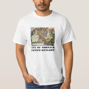 STADT VON T - SHIRT NORWICHS GROSSBRITANNIEN