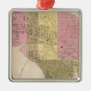 Stadt von Washington Silbernes Ornament