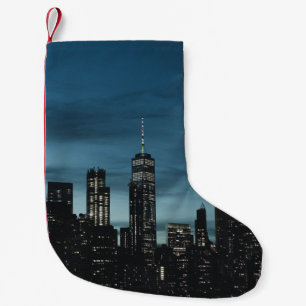 STADT WÄHREND DER NACHT KLEINER WEIHNACHTSSTRUMPF