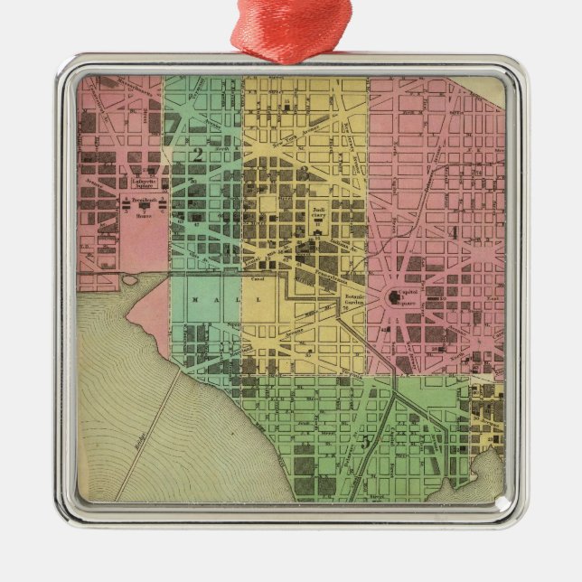 Stadt Washington 3 Ornament Aus Metall (Vorne)