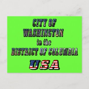 Stadt Washington im District of Columbia USA Postkarte