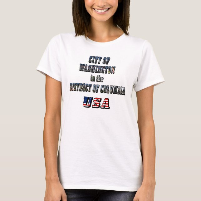 Stadt Washington im District of Columbia USA T-Shirt (Vorderseite)