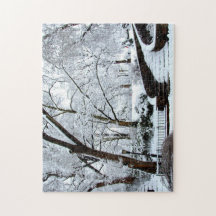 Stadt-Winter-Puzzlespiel