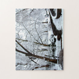 Stadt-Winter-Puzzlespiel Puzzle