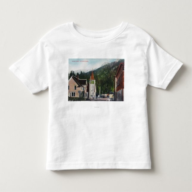Stadtansicht des Auftrags StreetKetchikan, AK Kleinkind T-shirt (Vorderseite)