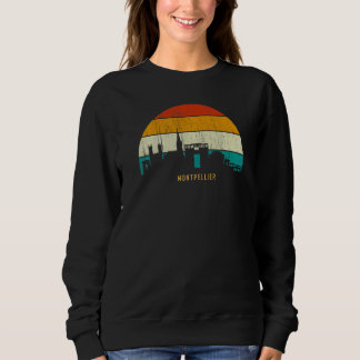Stadtansicht im Vintage-Retro-Stil, Skyline Montpe Sweatshirt