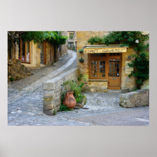 Stadtansicht in Dordogne, Frankreich Poster