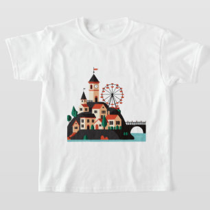 Stadtansicht mit Riesenrad T-Shirt