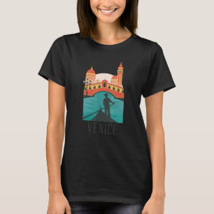 Stadtansicht Venedig Italien Silhouette Umriss Ski T-Shirt