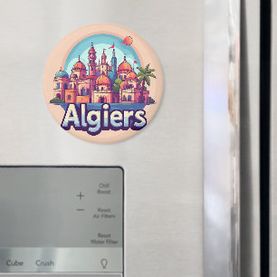 Stadtansicht von Algier mit historischen Kuppeln Magnet