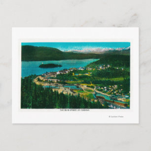 Stadtansicht von Cordova, Alaska, Cordova, AK Postkarte