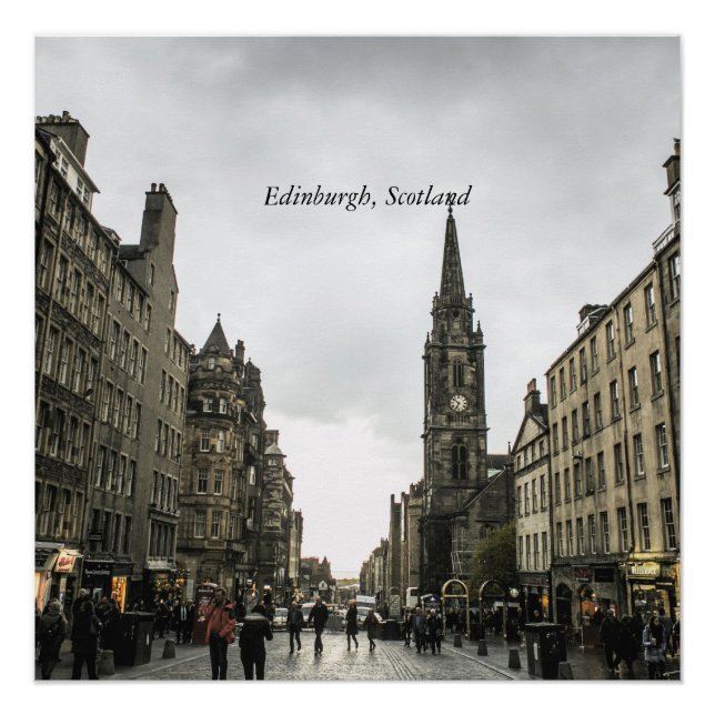 Stadtansicht von Edinburgh, Schottland Poster (Vorderseite)