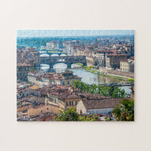 Stadtansicht von Florenz - Ponte Vecchio über den Puzzle
