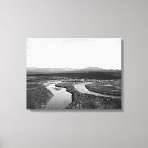 Stadtansicht von Iditarod, Alaska-Fotografie Leinwanddruck