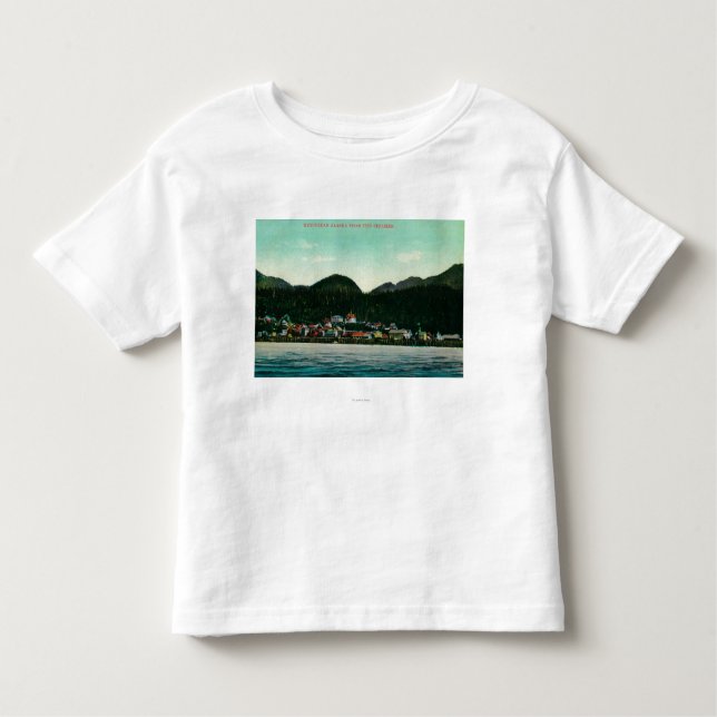 Stadtansicht von Ketchikan, Alaska vom Dampfer Kleinkind T-shirt (Vorderseite)