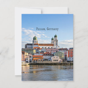 Stadtansicht von Passau, Deutschland Feiertagskarte