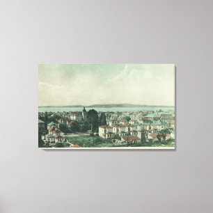 Stadtansicht von RathausturmAlameda, CA Leinwanddruck